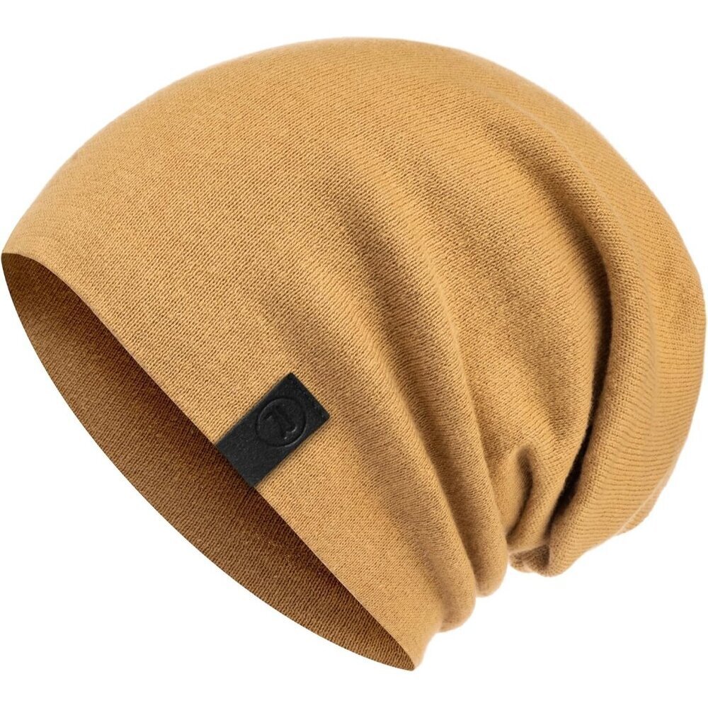 Unisex Sand 100% Cotton Winter Skull Pull on Knit Warm Slouchy Baggy Beanie Cap